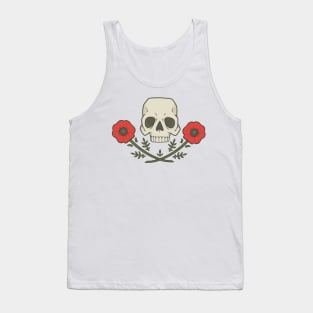 SKULL & CROSSED POPPIES Tank Top